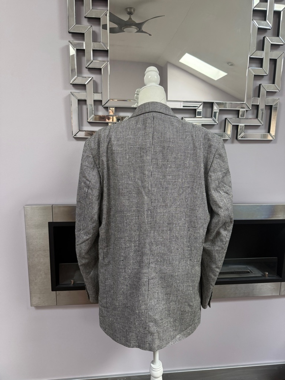 Milton’s silk houndstooth plaid pattern blazer - Picture 2 of 9